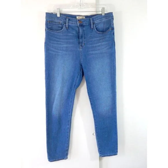 MADEWELL JEANS roadtripper crop light wash iberia super stretch high rise 32 - Picture 4 of 10